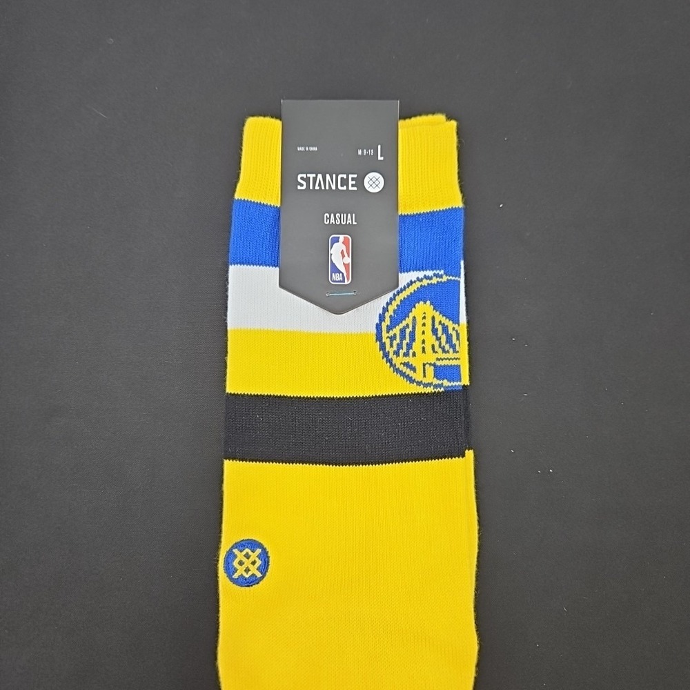 Stance x NBA Golden State‎ Warriors ST Crew Socks Men's Large Size 9-13 New - Picture 2 of 5